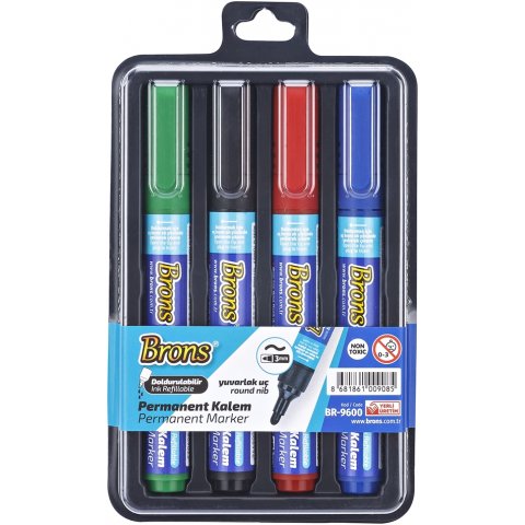 MARKERI PERMANENTNI SET BR-9600 4 KOM