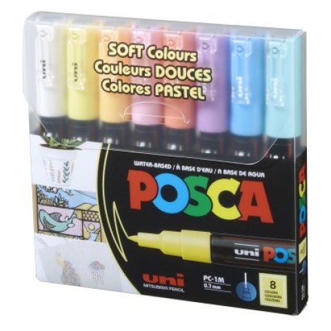 UNI POSCA PC-1M PASTELNE BOJE 8/1