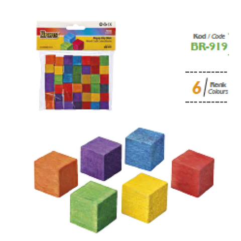 KOCKICE DRVENE U BOJI