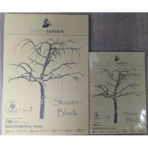 Blok za skiciranje,smeđi,100g/100 listova