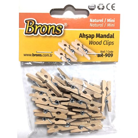 KVAČICE DRVENE MINI BRONS BR-909